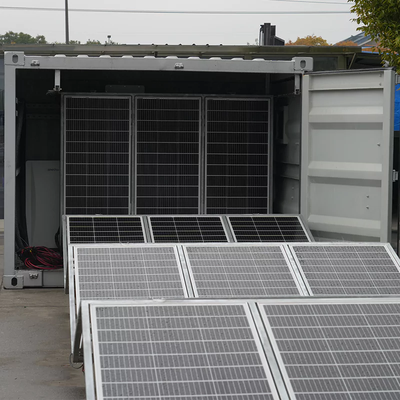 Foldable power generation and energy storage warehouse